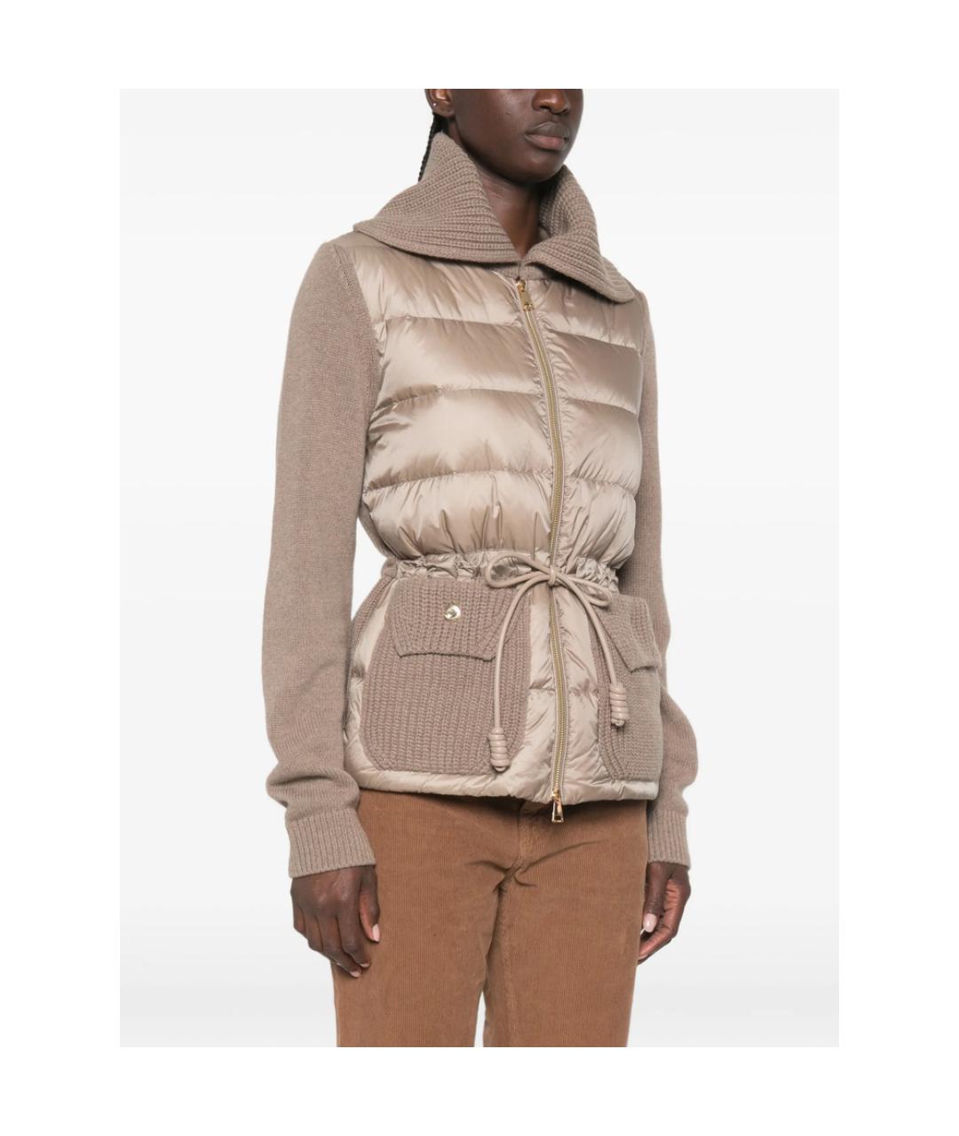 MONCLER Коричневый кашемировый кардиган, фото 5