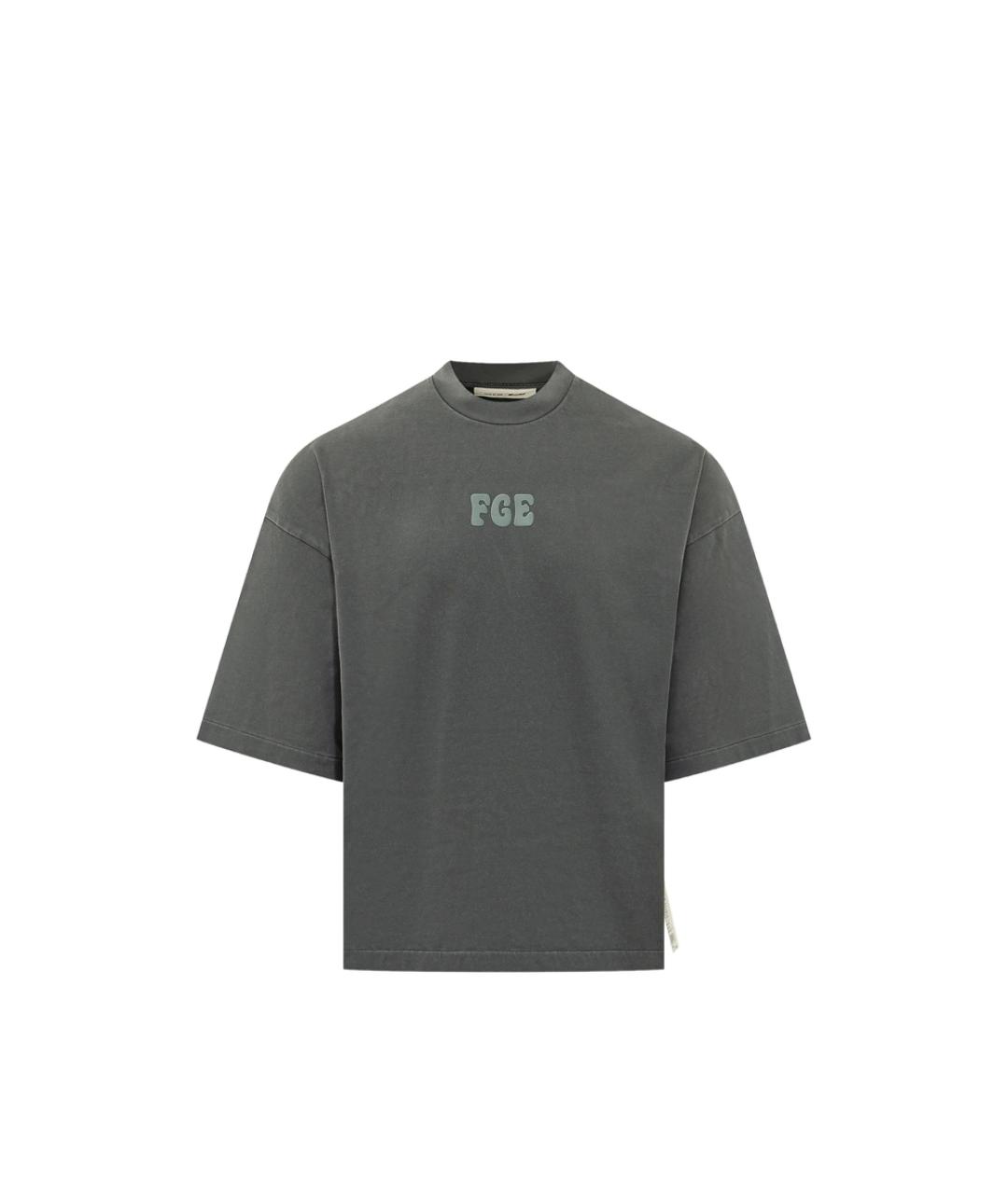 FEAR OF GOD ESSENTIALS Серая хлопковая футболка, фото 3