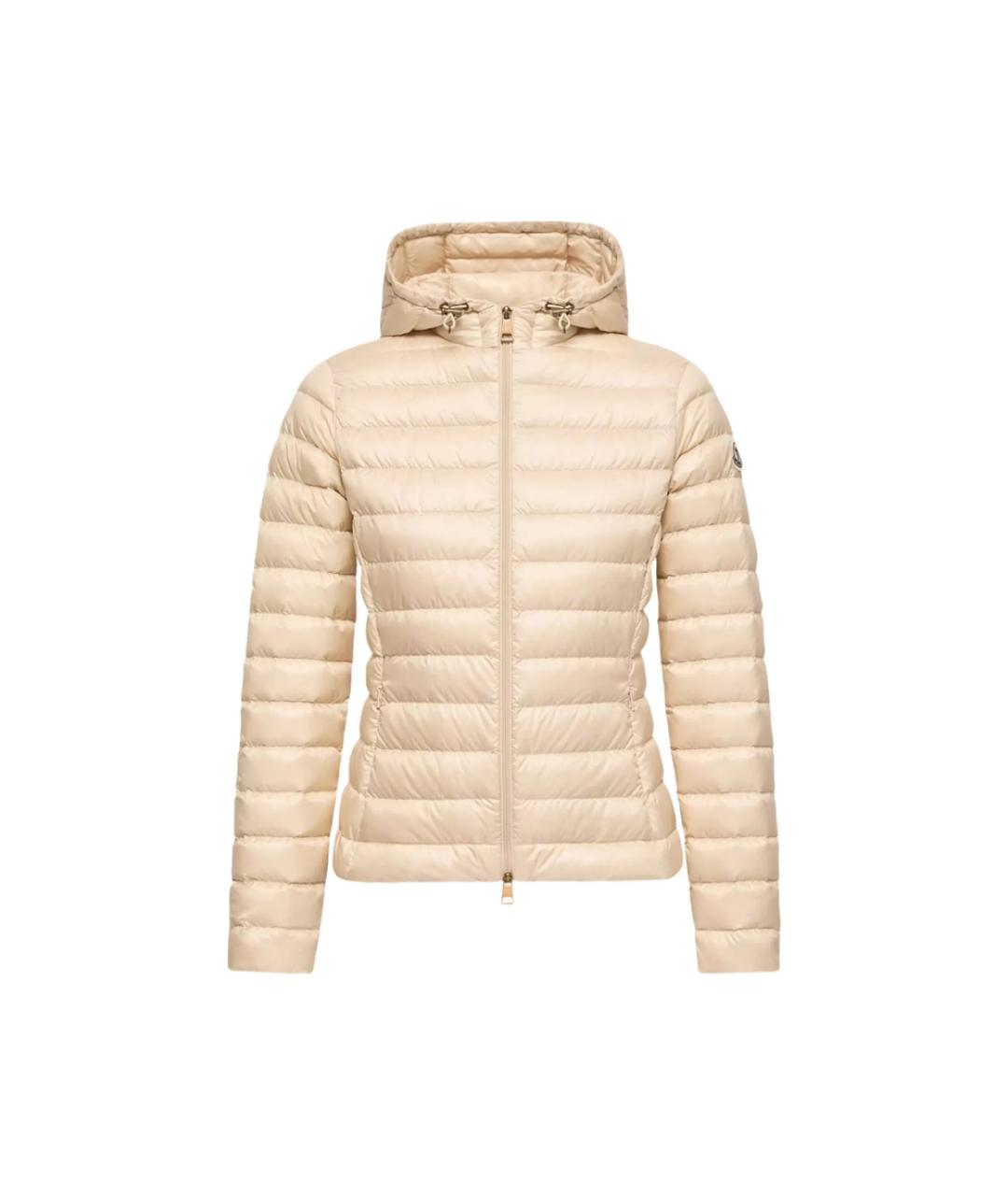 MONCLER Бежевый полиамидовый пуховик, фото 1