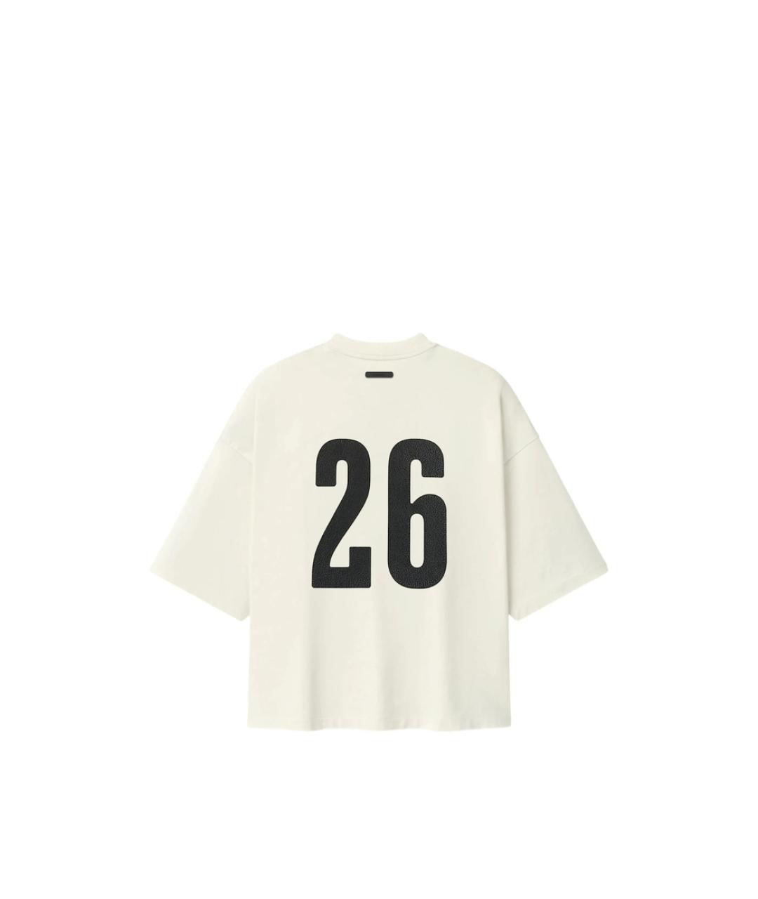 FEAR OF GOD ESSENTIALS Бежевая хлопковая футболка, фото 2