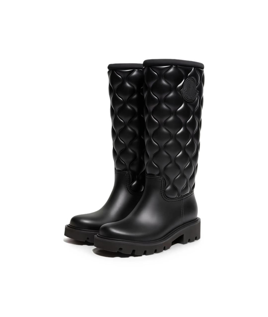 MONCLER Черные резиновые сапоги, фото 6