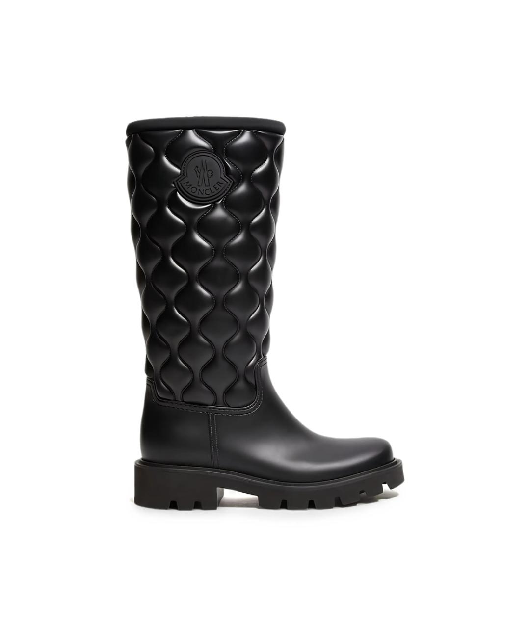 MONCLER Черные резиновые сапоги, фото 1