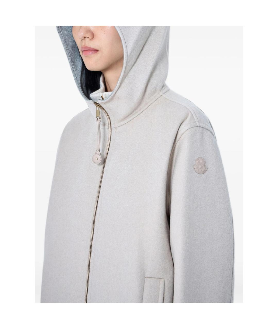 MONCLER Бежевая шерстяная куртка, фото 3