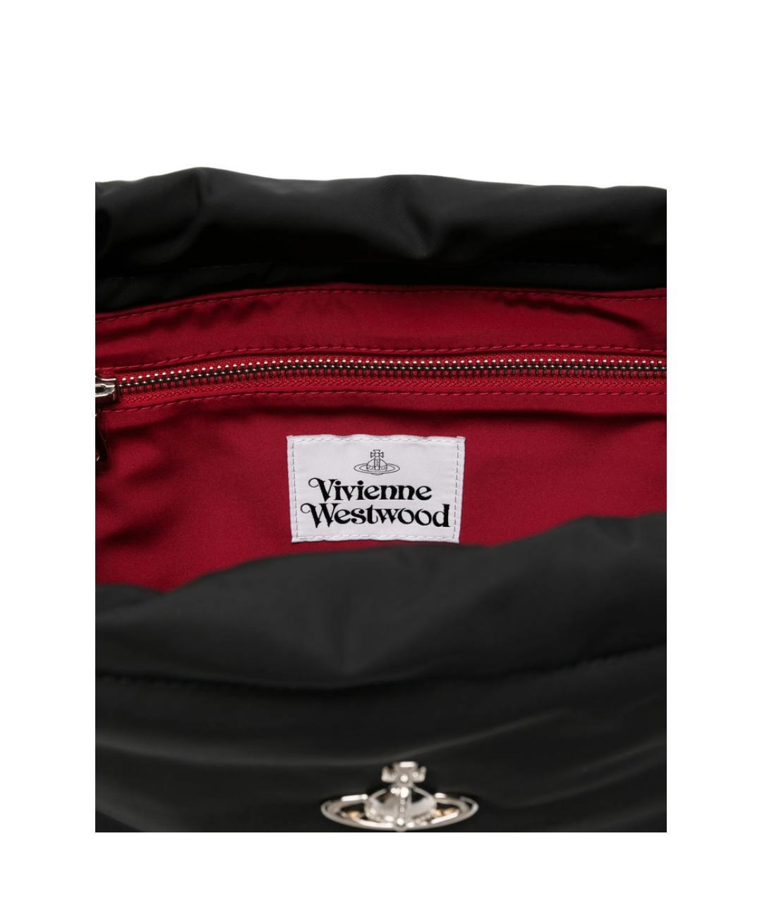 VIVIENNE WESTWOOD Черная нейлоновая сумка с короткими ручками, фото 2