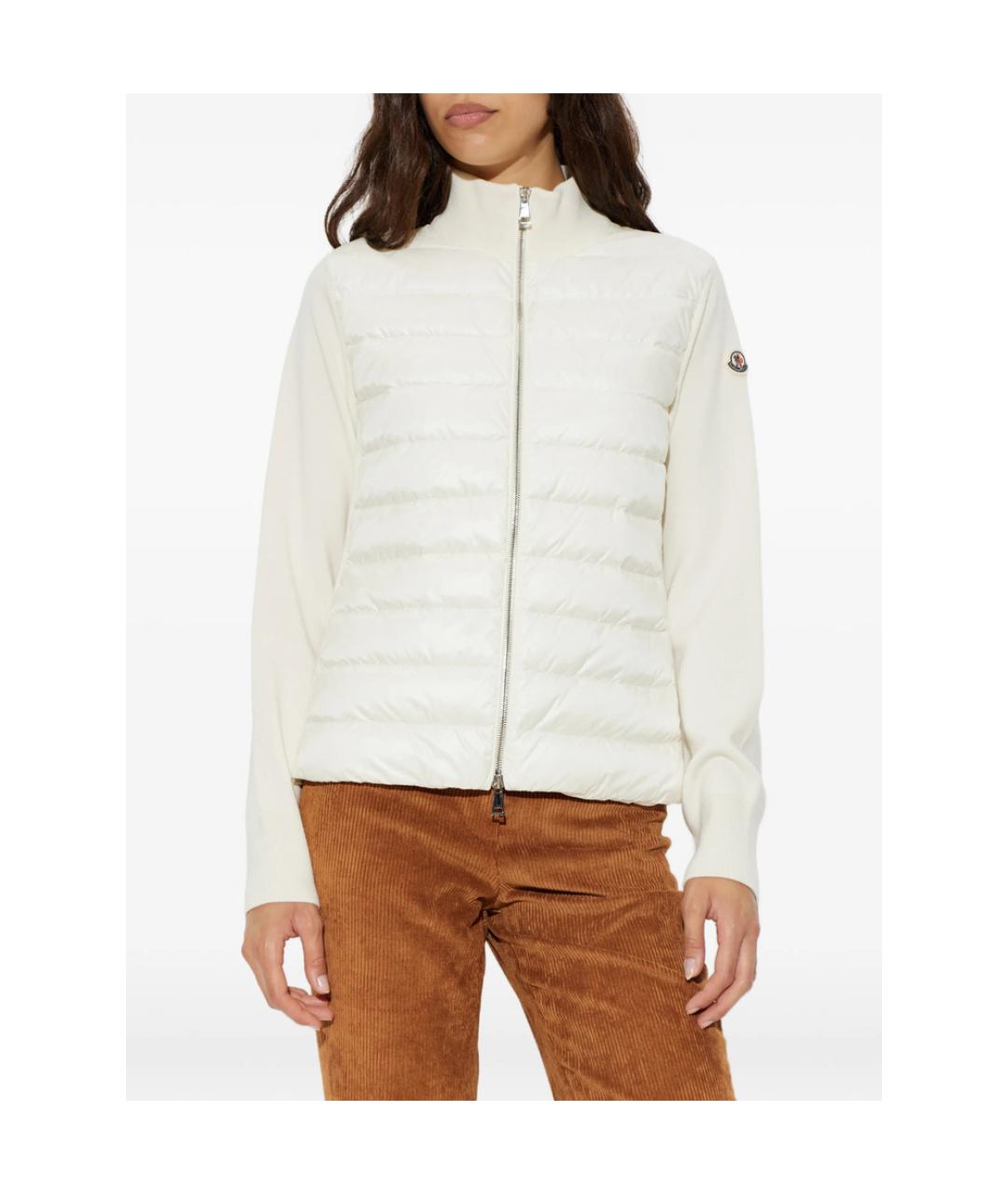 MONCLER Белый шерстяной кардиган, фото 2