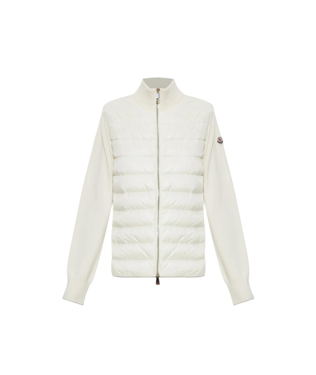 MONCLER Белый шерстяной кардиган, фото 1