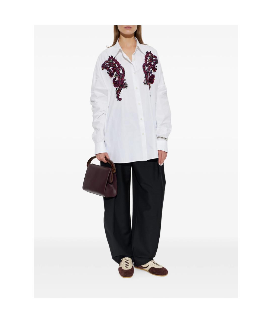 DRIES VAN NOTEN Белая хлопковая рубашка, фото 3
