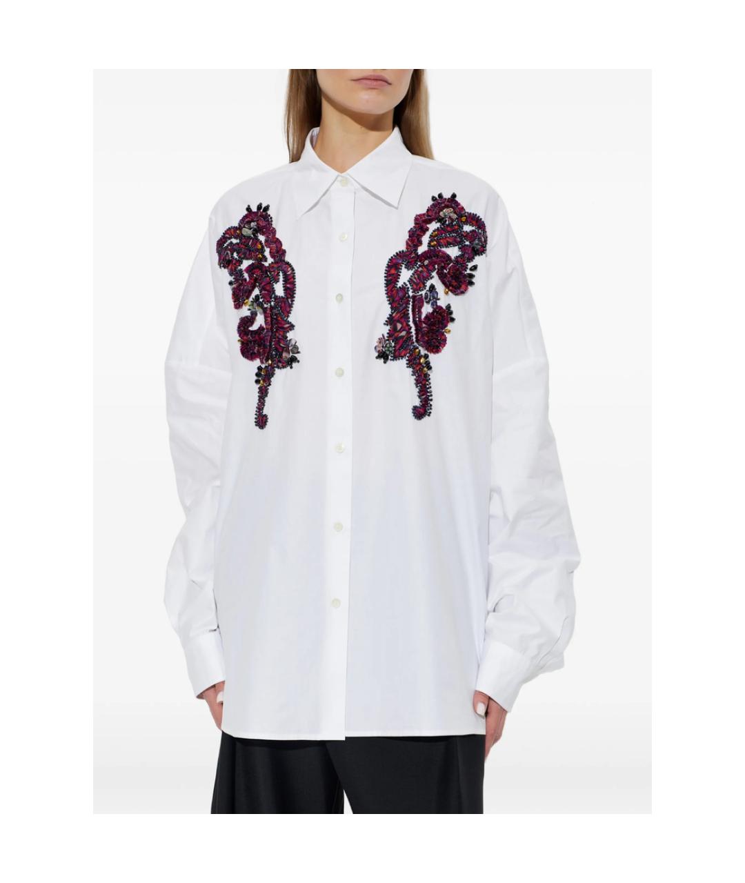 DRIES VAN NOTEN Белая хлопковая рубашка, фото 5