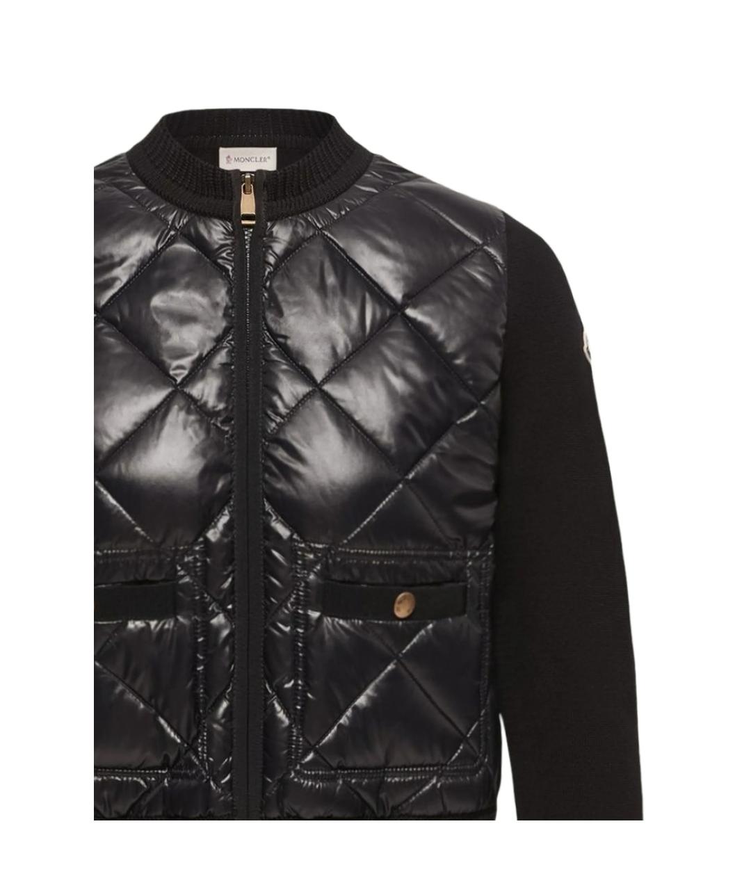 MONCLER Черная хлопковая куртка, фото 2