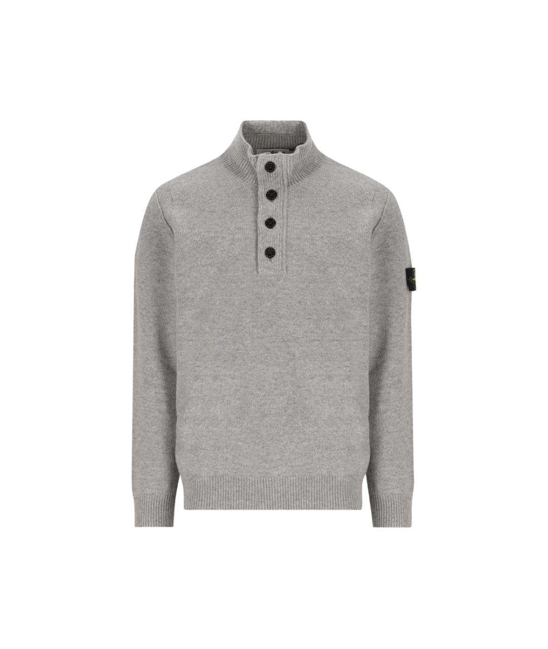 STONE ISLAND Серый полиэстеровый джемпер / свитер, фото 1