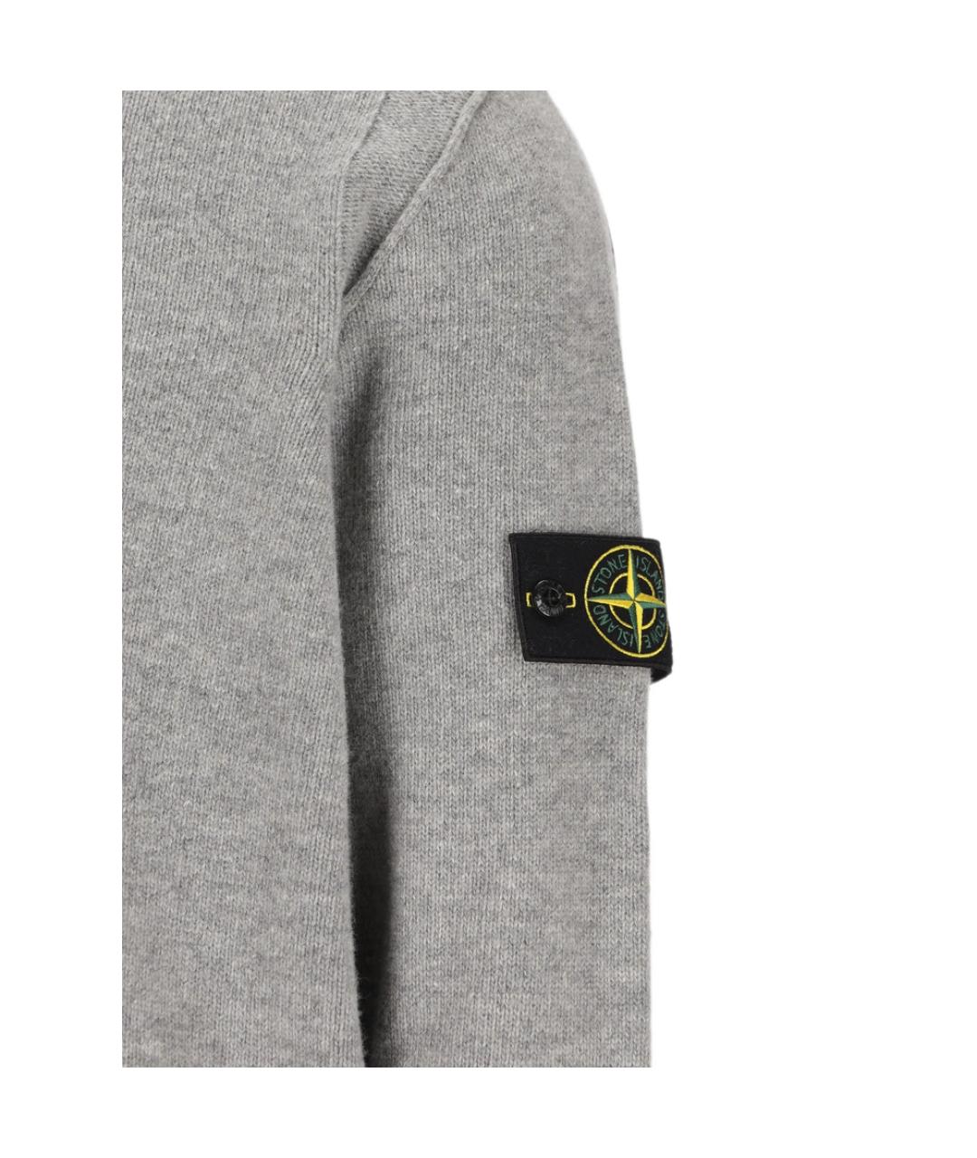STONE ISLAND Серый полиэстеровый джемпер / свитер, фото 3