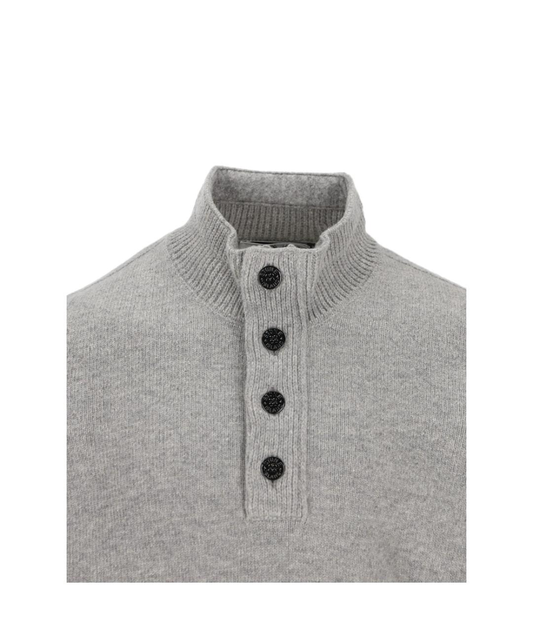 STONE ISLAND Серый полиэстеровый джемпер / свитер, фото 2