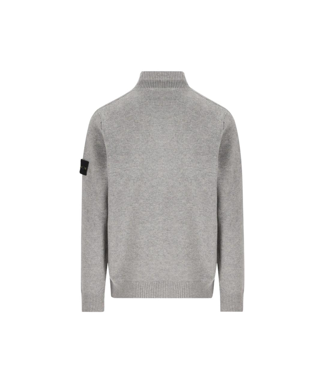 STONE ISLAND Серый полиэстеровый джемпер / свитер, фото 4