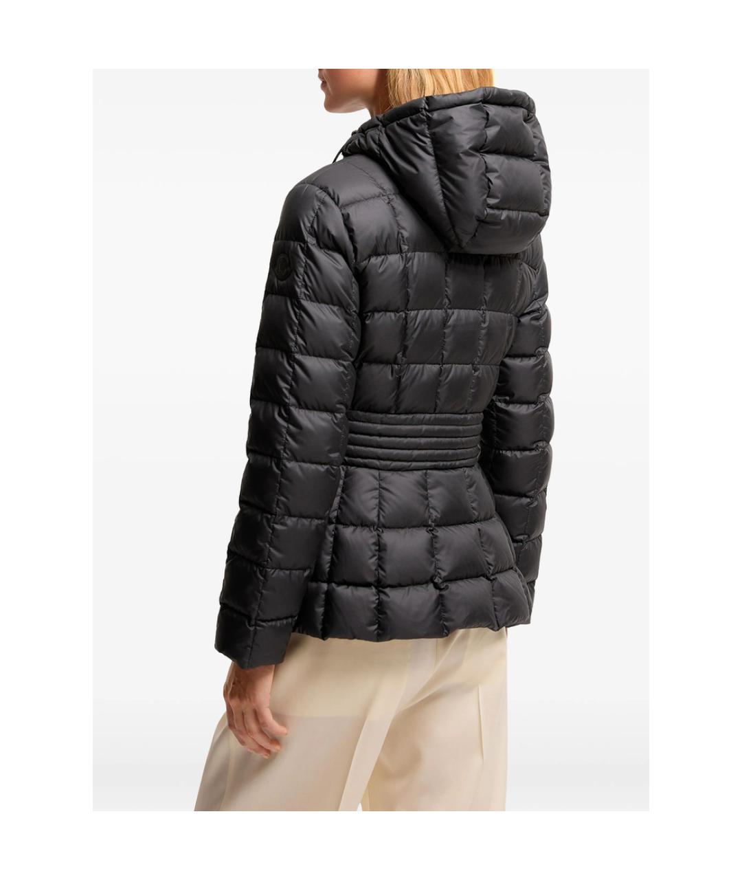 MONCLER Черный полиэстеровый пуховик, фото 3