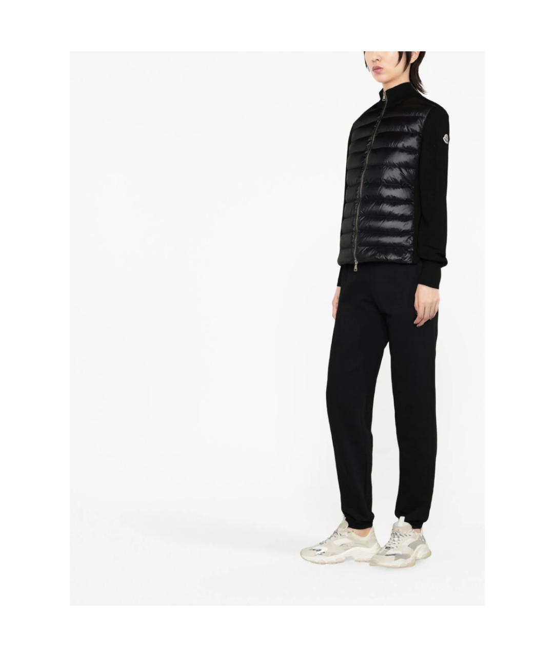 MONCLER Черный шерстяной кардиган, фото 2