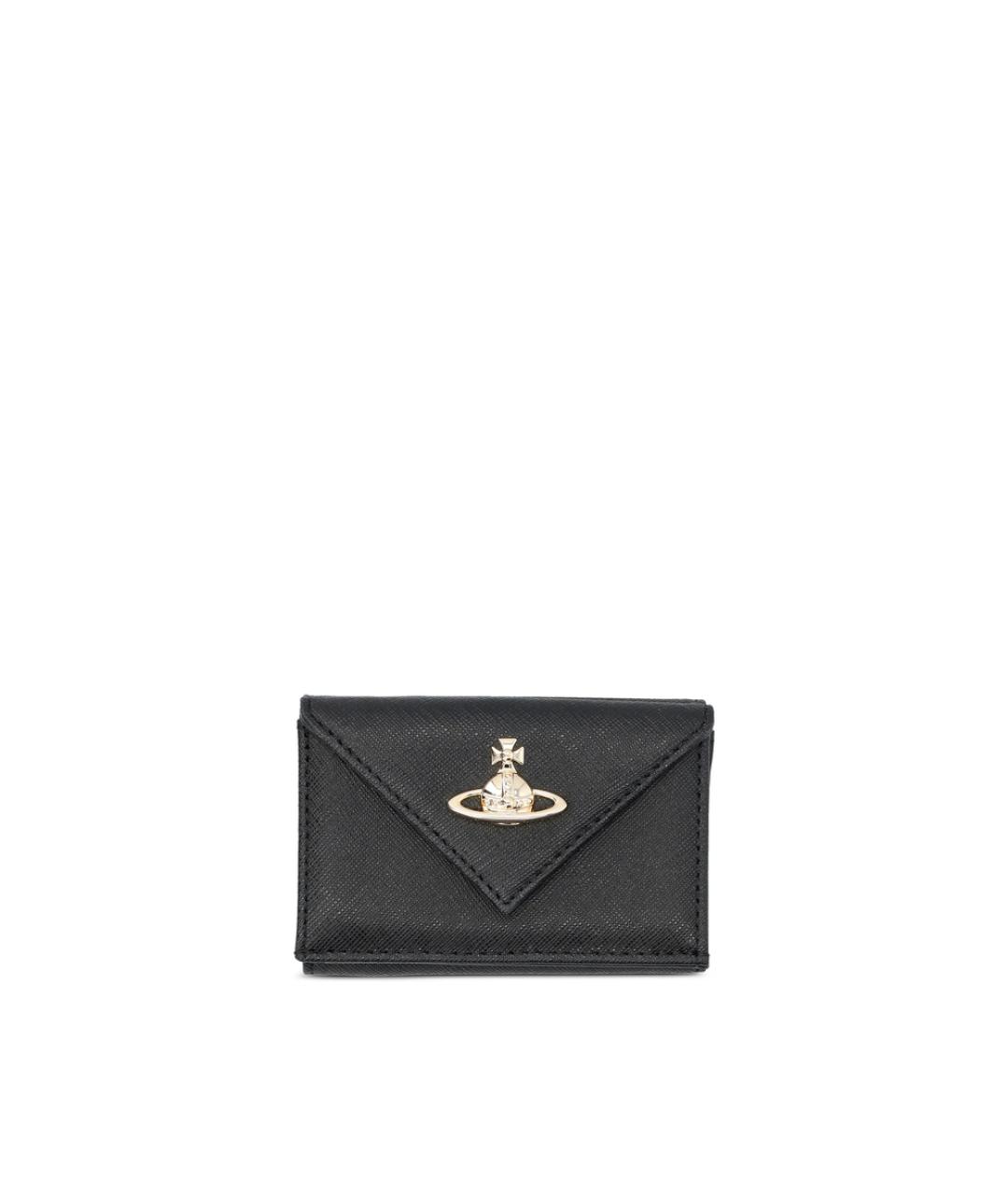 VIVIENNE WESTWOOD Черный кожаный кошелек, фото 4