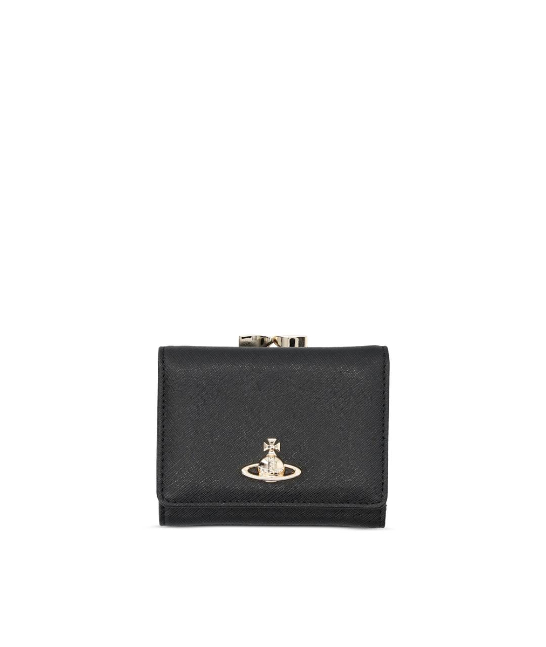 VIVIENNE WESTWOOD Черный кожаный кошелек, фото 4
