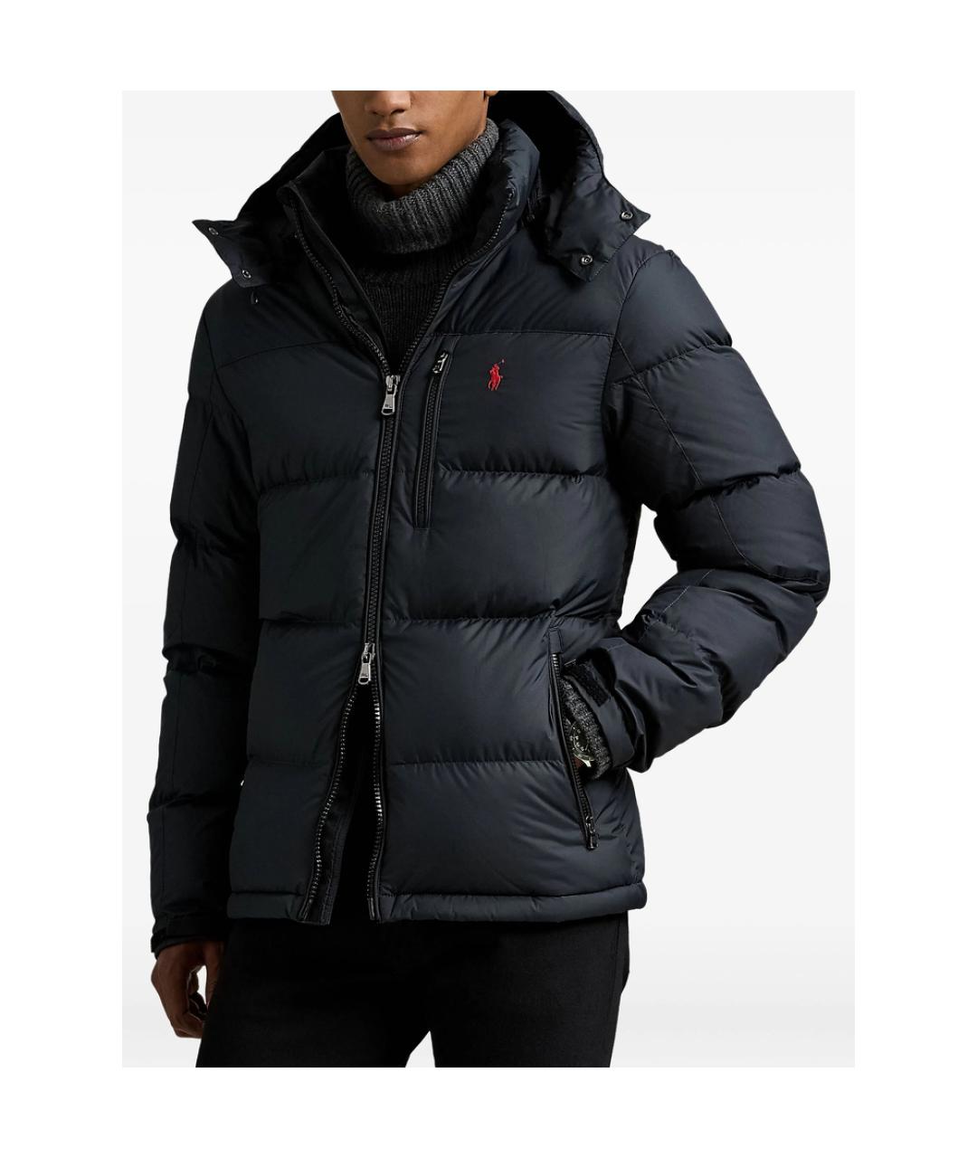RALPH LAUREN Черный полиэстеровый пуховик, фото 2