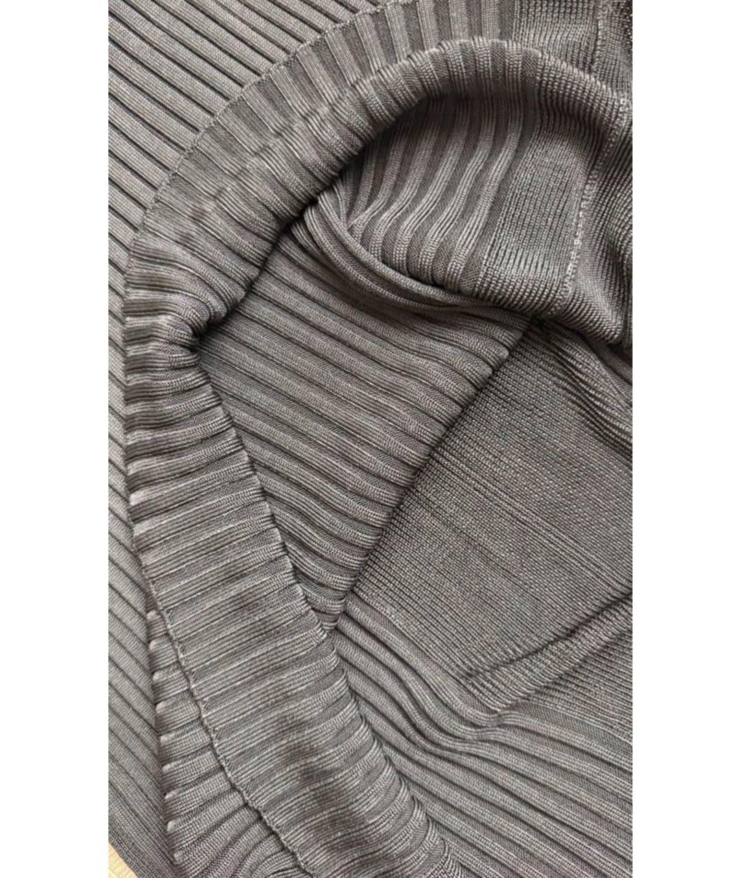JIL SANDER Черная вискозная юбка миди, фото 4