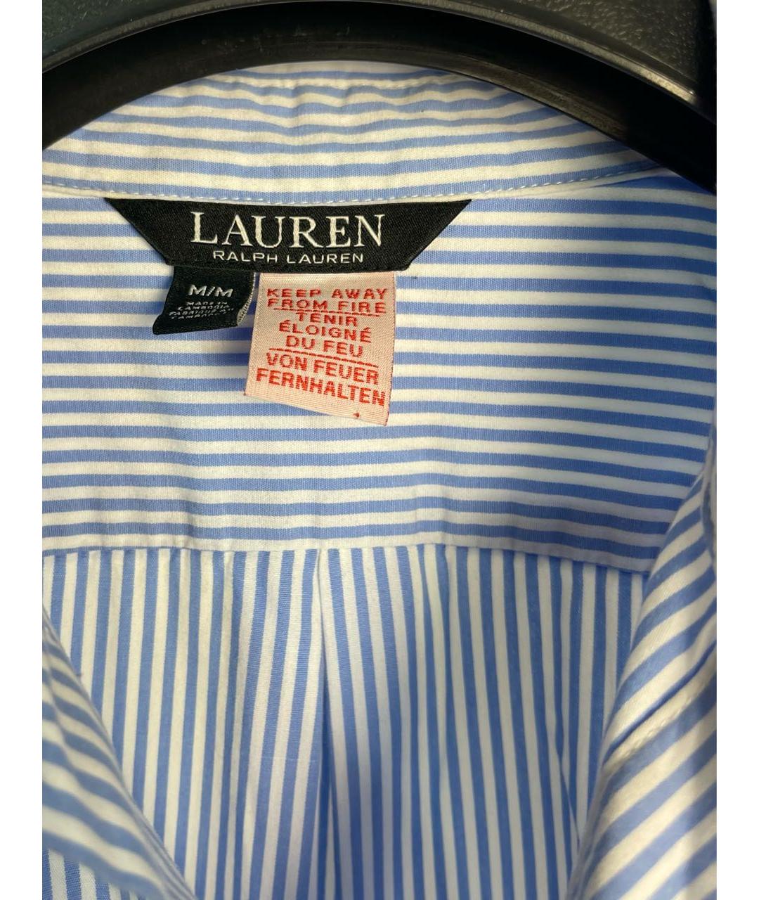 RALPH LAUREN Голубая хлопковая рубашка, фото 2