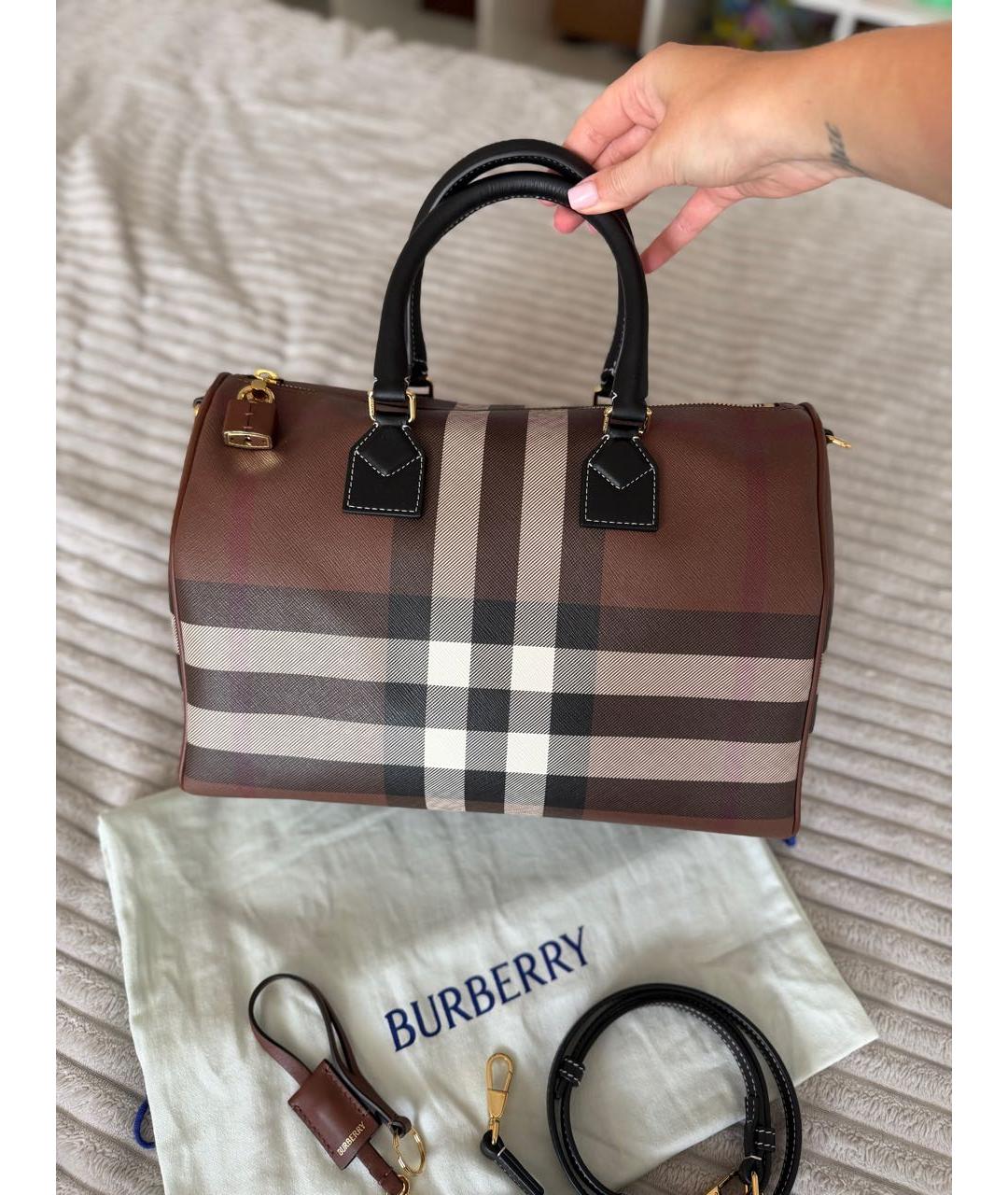 BURBERRY Коричневая дорожная/спортивная сумка, фото 9