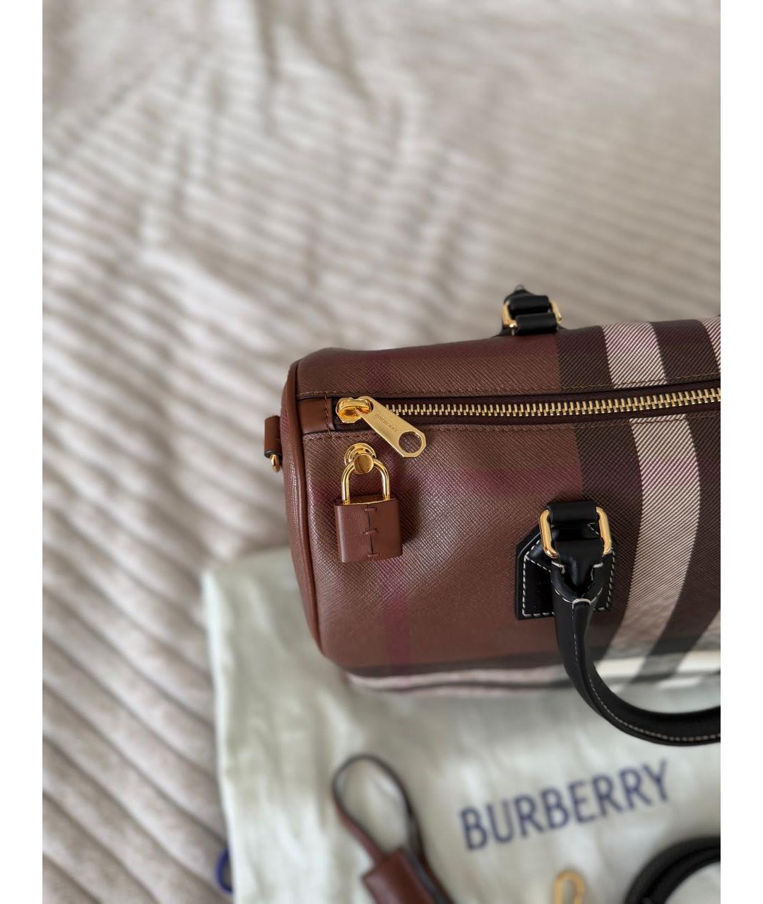 BURBERRY Коричневая дорожная/спортивная сумка, фото 8