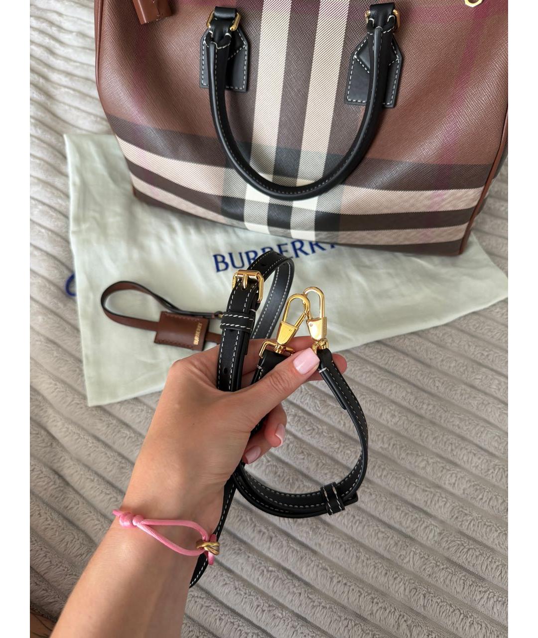 BURBERRY Коричневая дорожная/спортивная сумка, фото 7