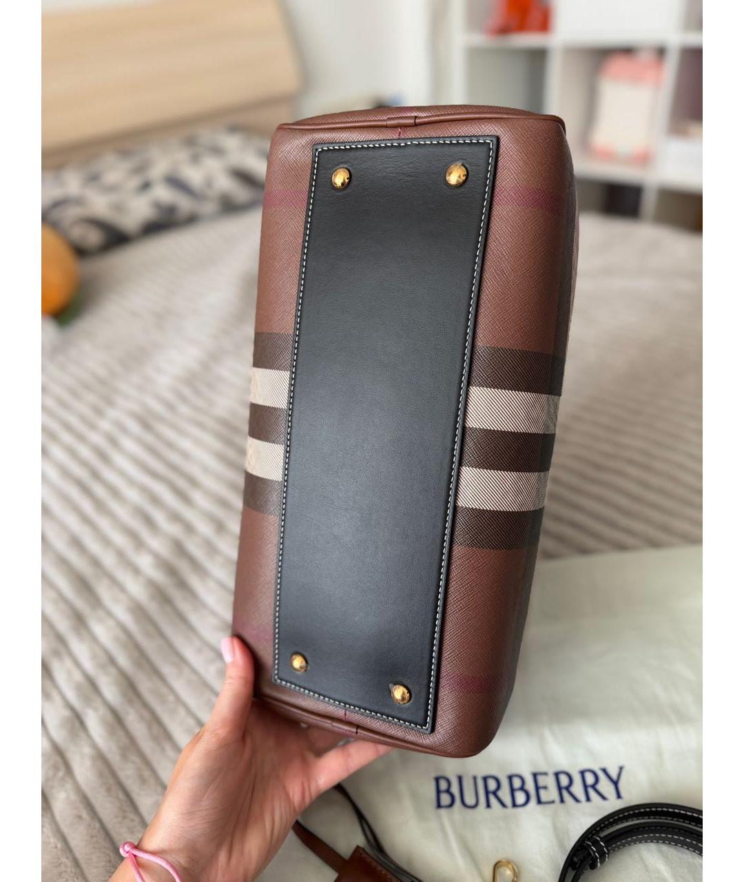 BURBERRY Коричневая дорожная/спортивная сумка, фото 5