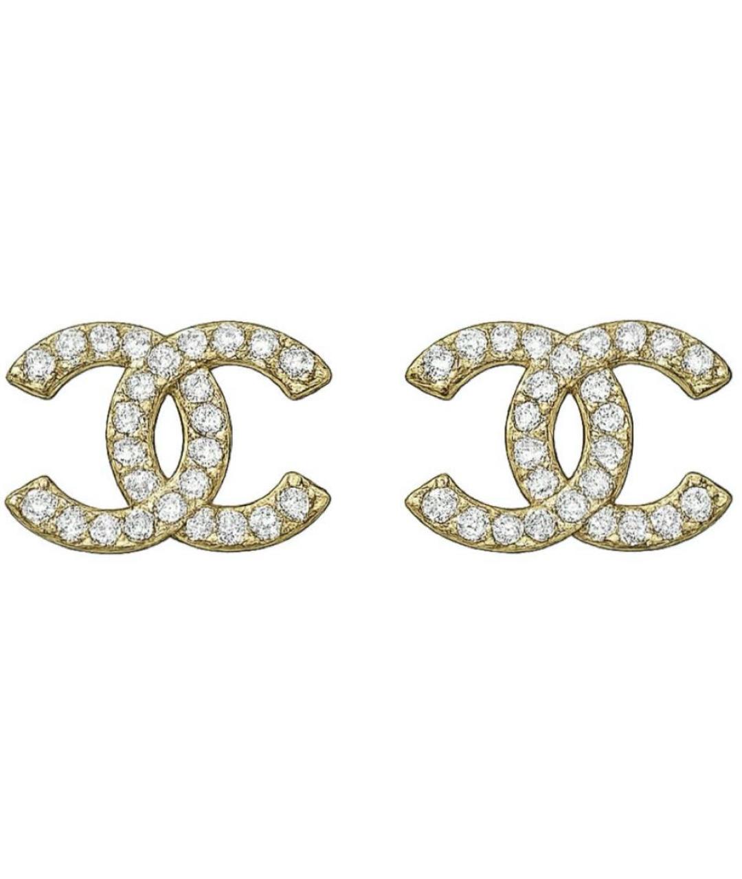 CHANEL Золотые металлические серьги, фото 5