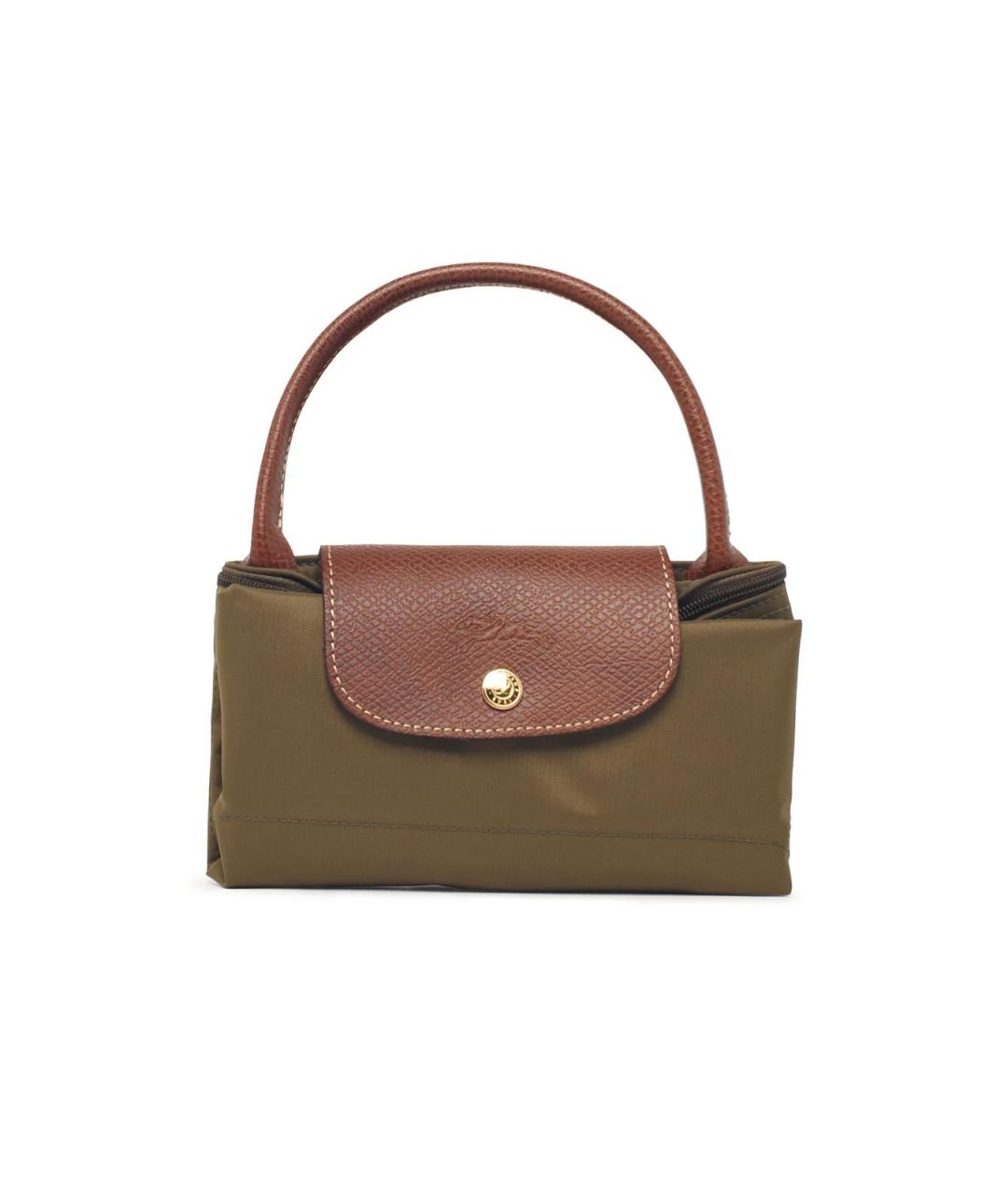 LONGCHAMP Зеленая синтетическая сумка тоут, фото 1