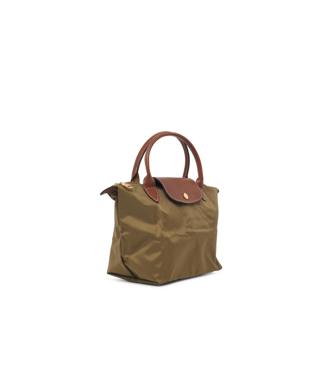 LONGCHAMP Зеленая синтетическая сумка тоут, фото 2