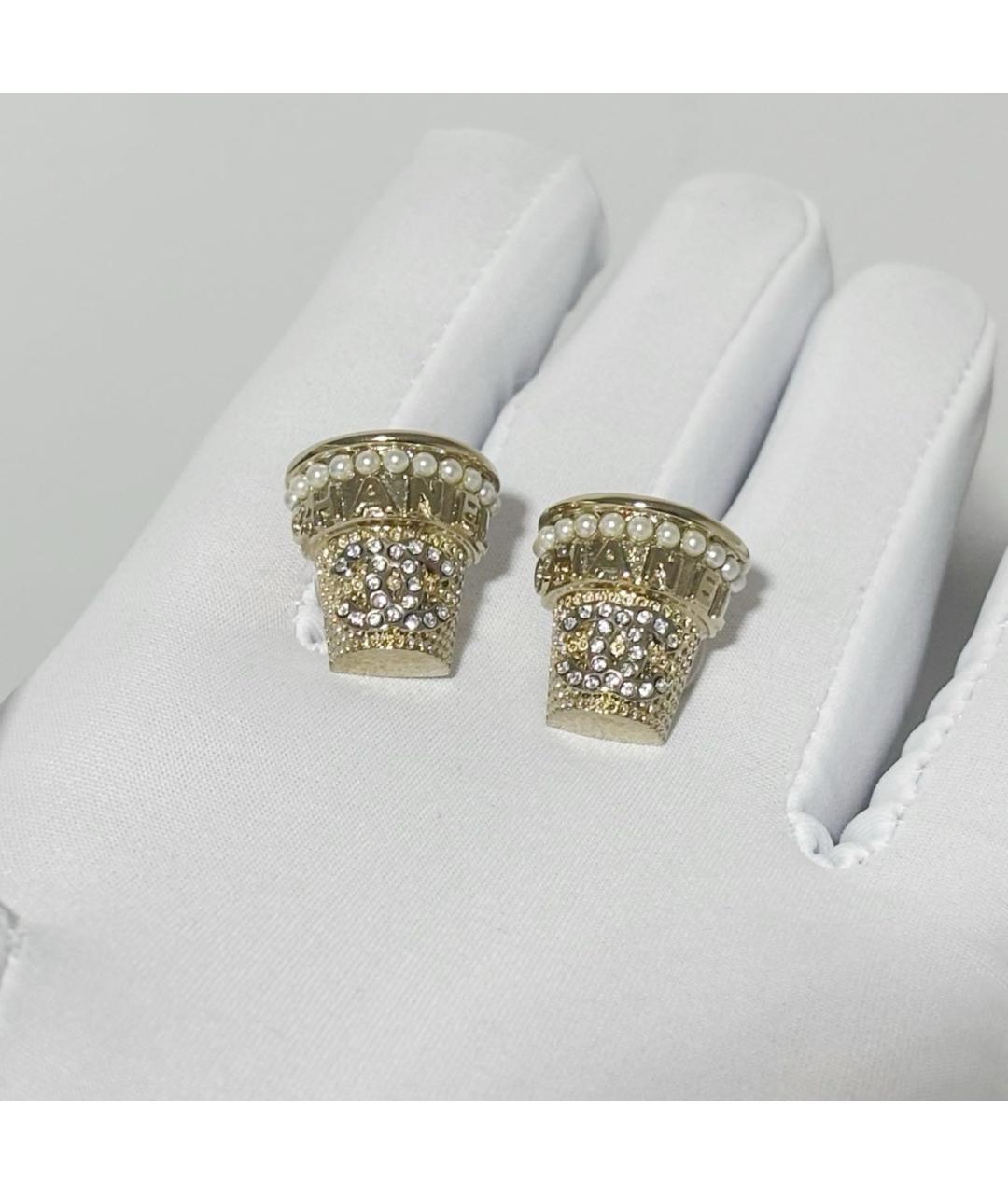 CHANEL Золотые серьги, фото 2