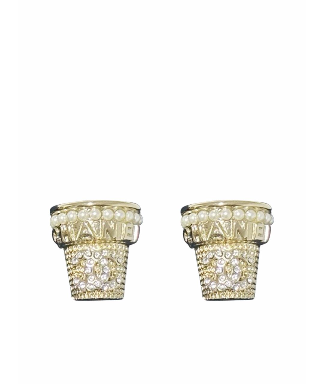CHANEL Золотые серьги, фото 1