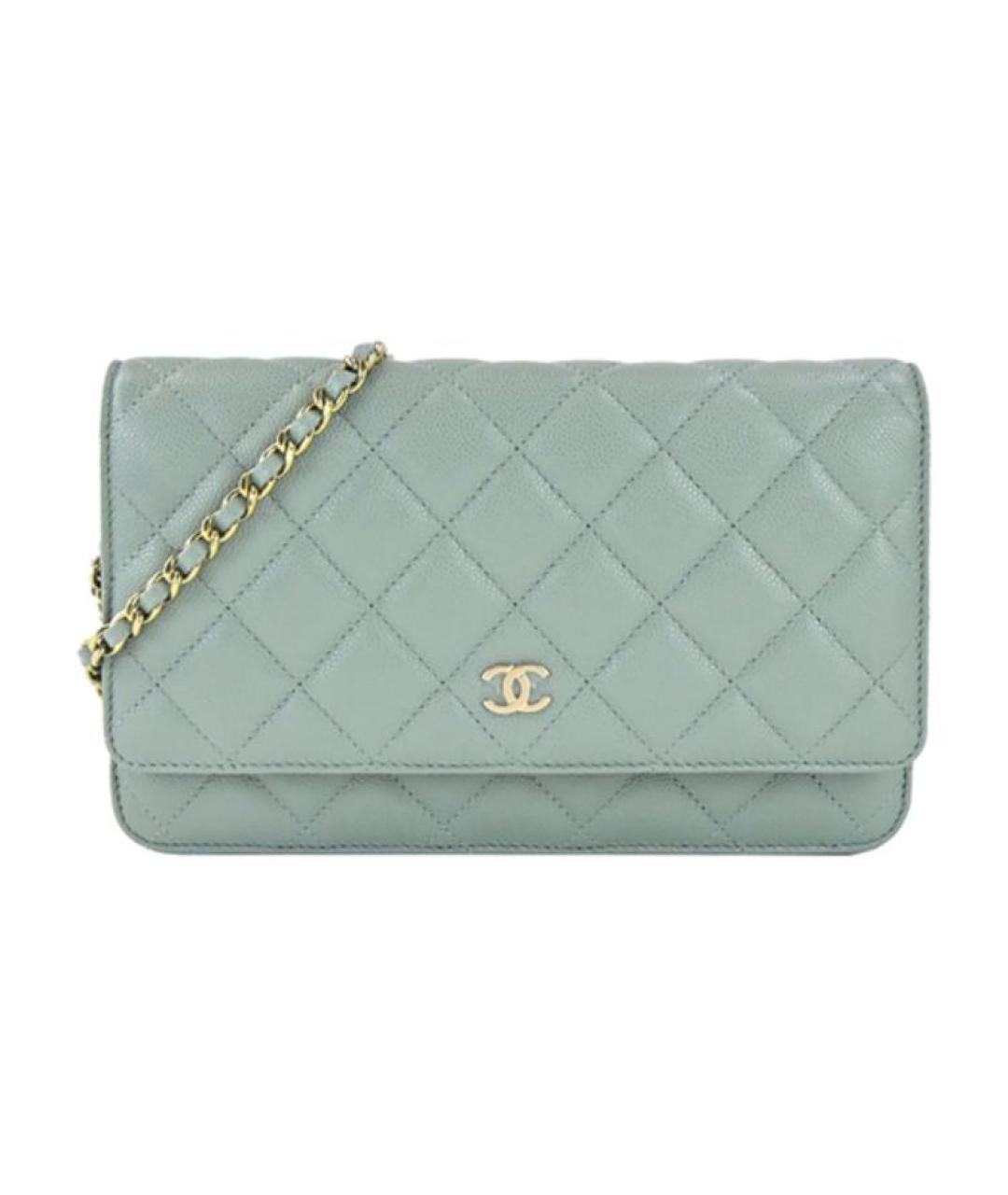 CHANEL Зеленая кожаная сумка через плечо, фото 1