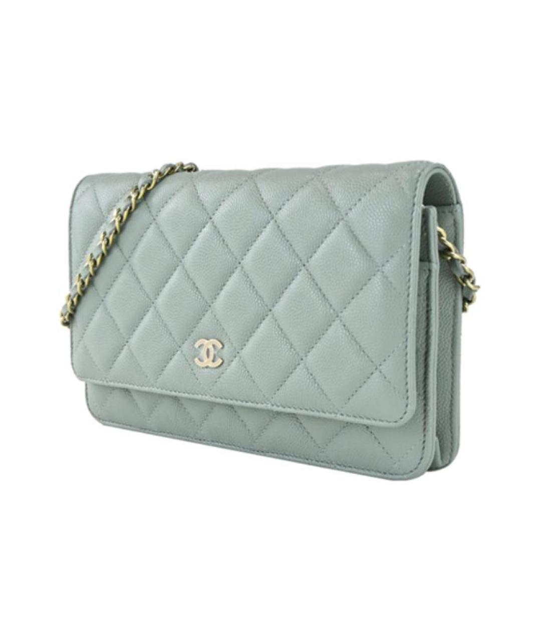 CHANEL Зеленая кожаная сумка через плечо, фото 2