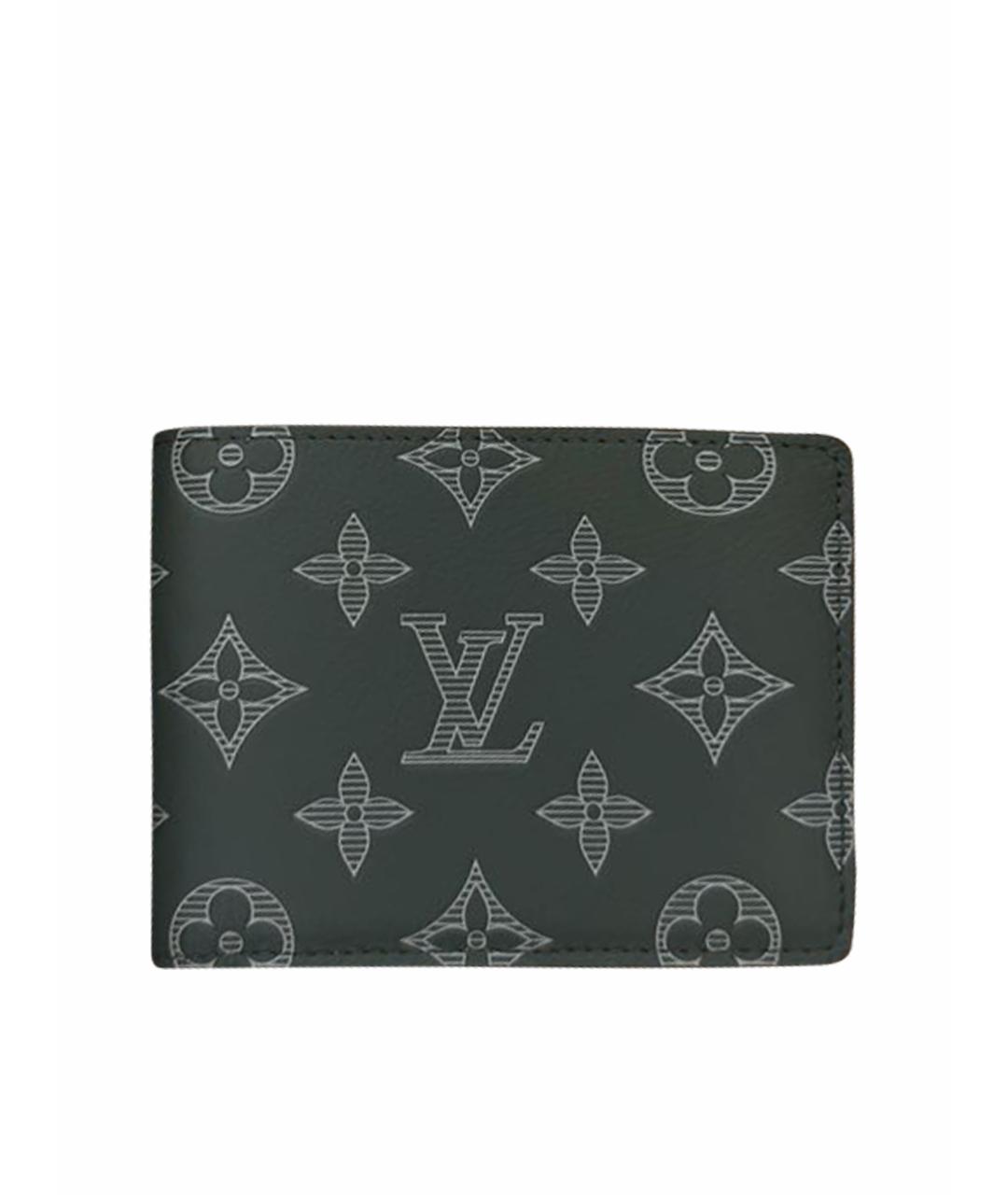 LOUIS VUITTON Зеленый кожаный кошелек, фото 1