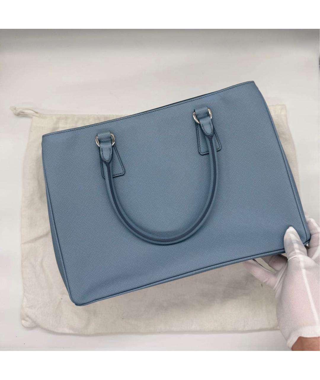 PRADA Голубая кожаная сумка через плечо, фото 2