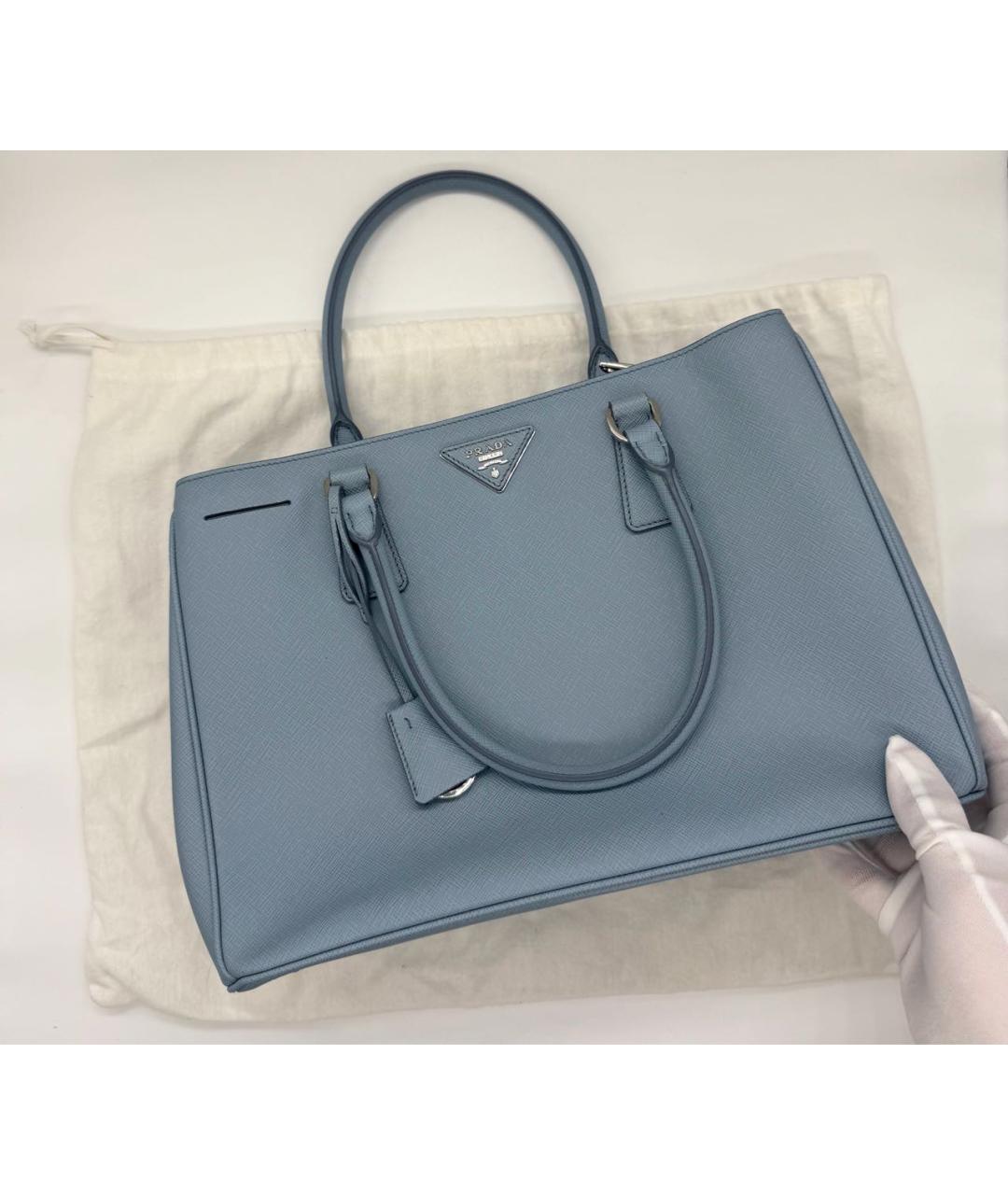 PRADA Голубая кожаная сумка через плечо, фото 7