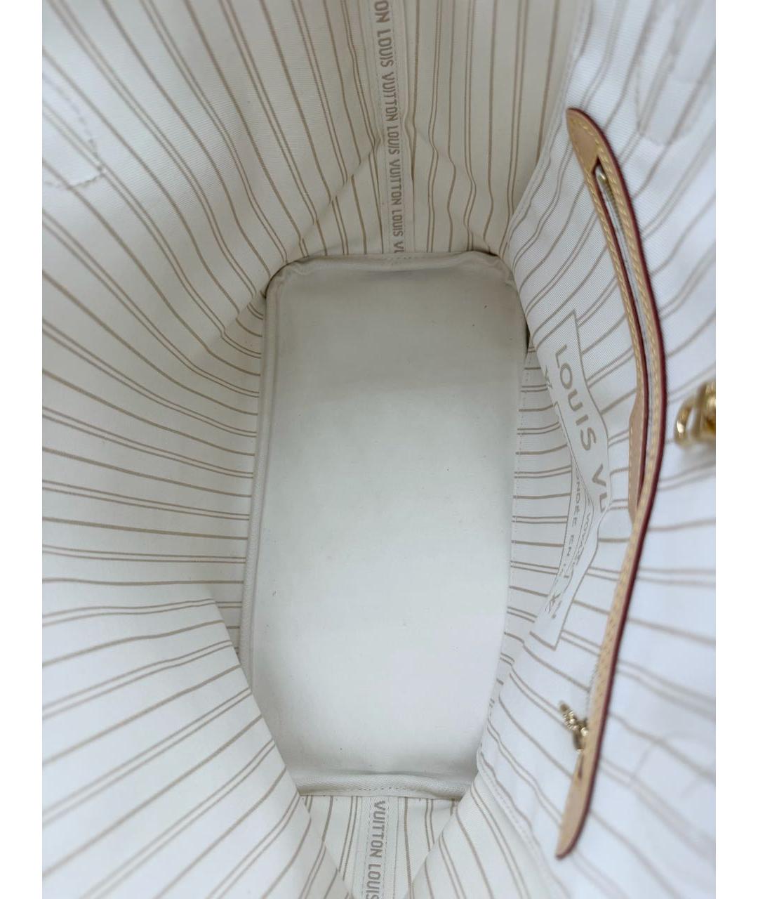 LOUIS VUITTON Белая кожаная сумка через плечо, фото 4