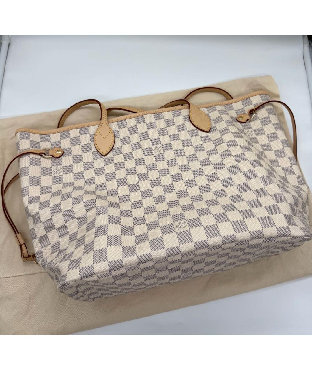 LOUIS VUITTON Белая кожаная сумка через плечо, фото 5