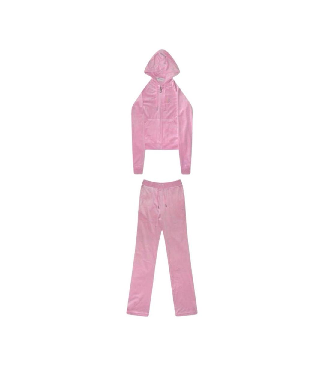 JUICY COUTURE Розовый велюровый спортивные костюмы, фото 1