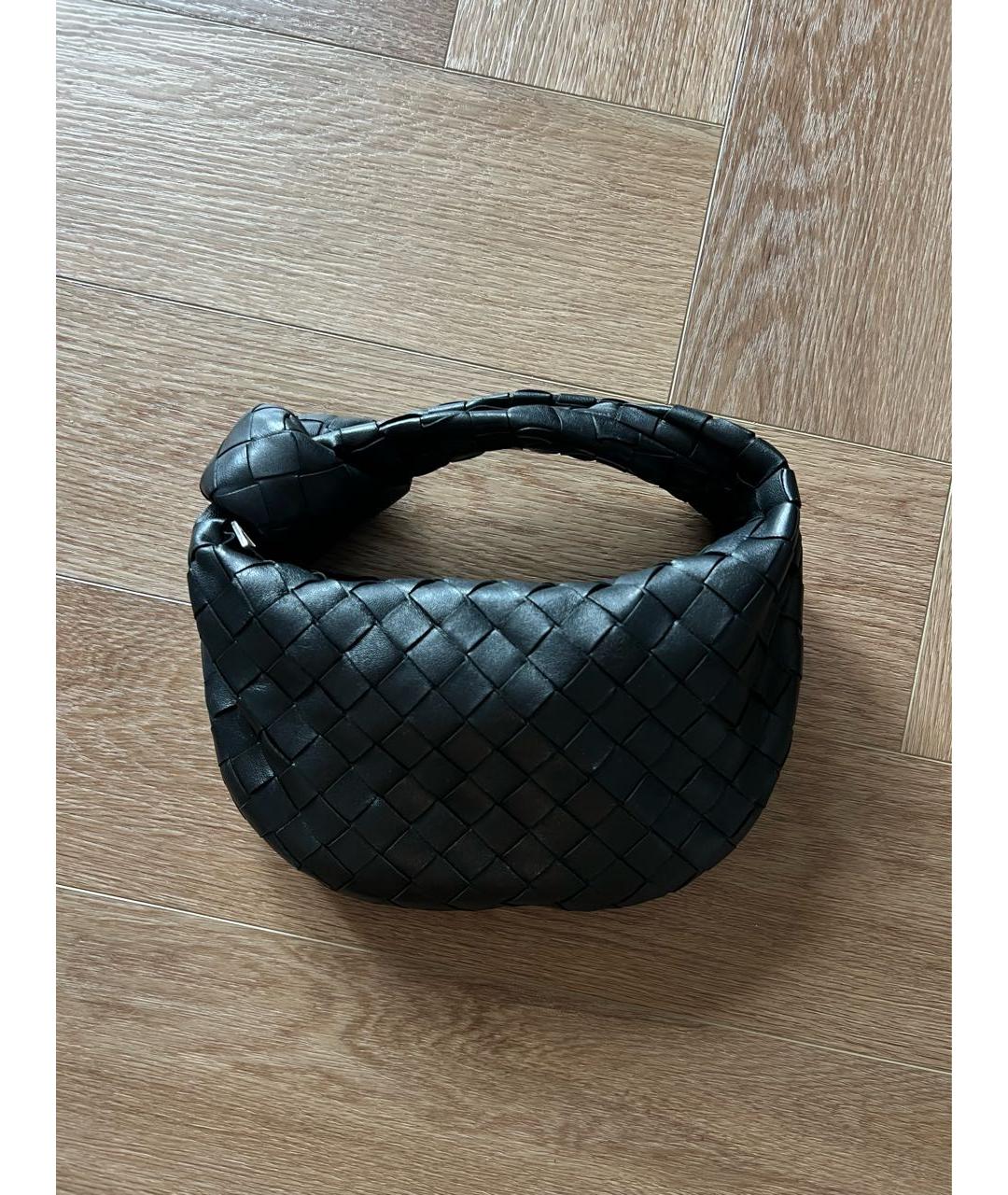 BOTTEGA VENETA Черная кожаная сумка с короткими ручками, фото 5