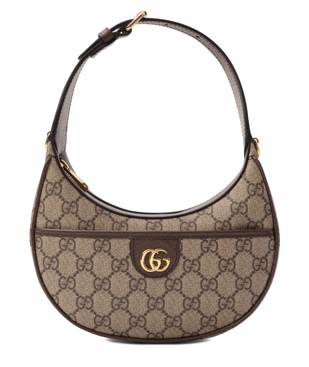 GUCCI Коричневая сумка через плечо из искусственной кожи, фото 1