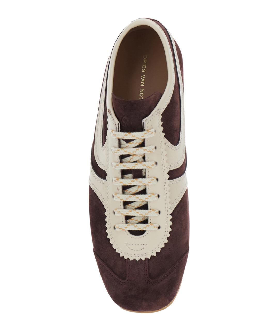 DRIES VAN NOTEN Фиолетовые замшевые кроссовки, фото 3
