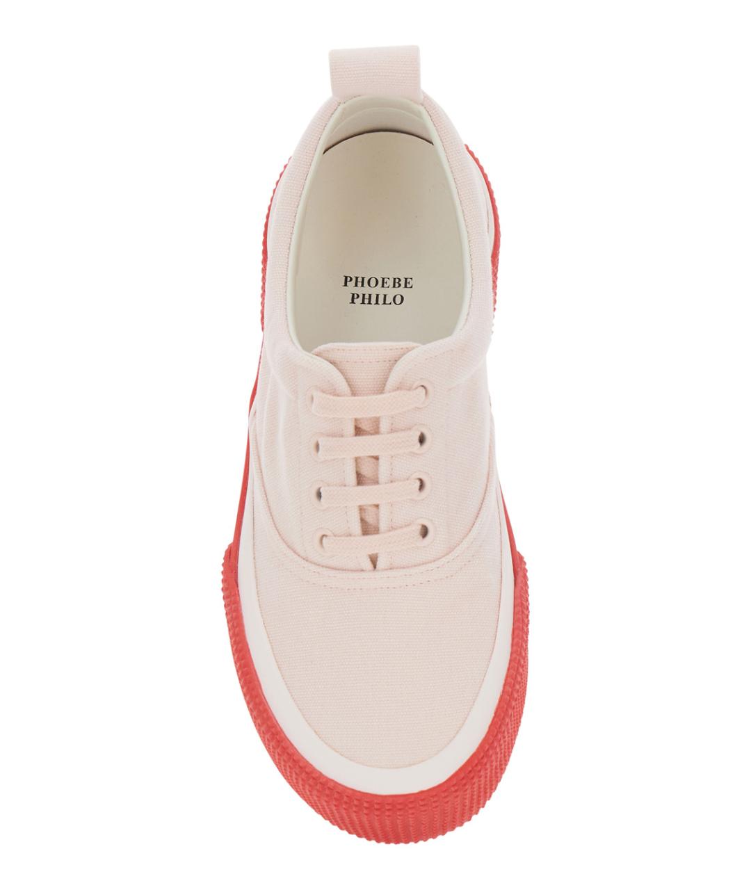 PHOEBE PHILO Розовые текстильные кеды, фото 4