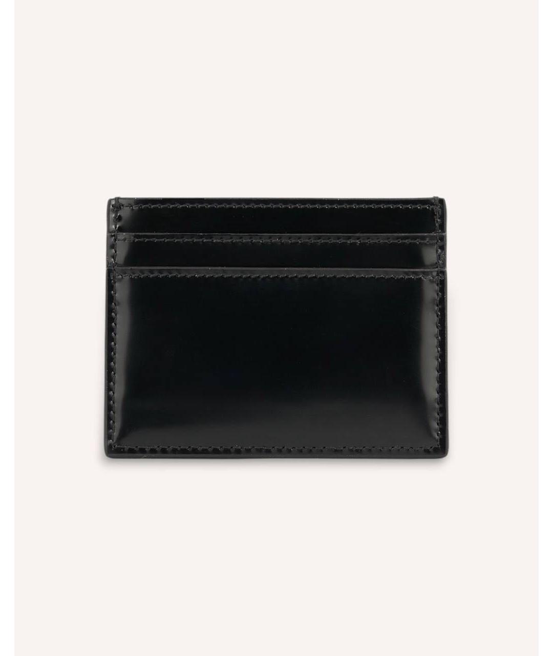 SAINT LAURENT Черный кардхолдер из лакированной кожи, фото 2