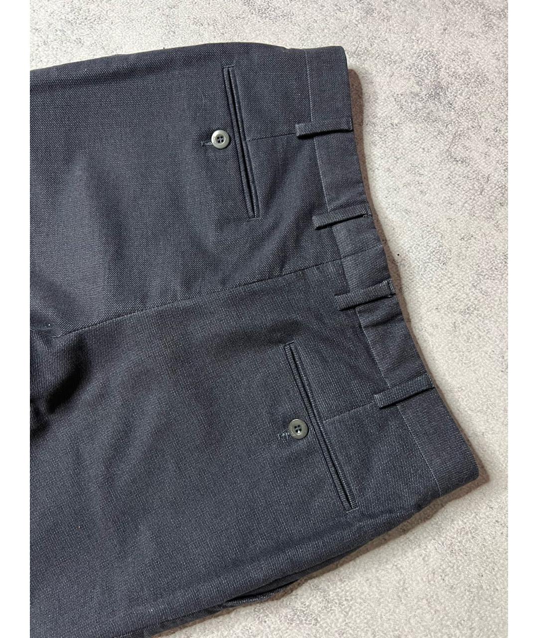 BRIONI Серые хлопко-эластановые классические брюки, фото 5
