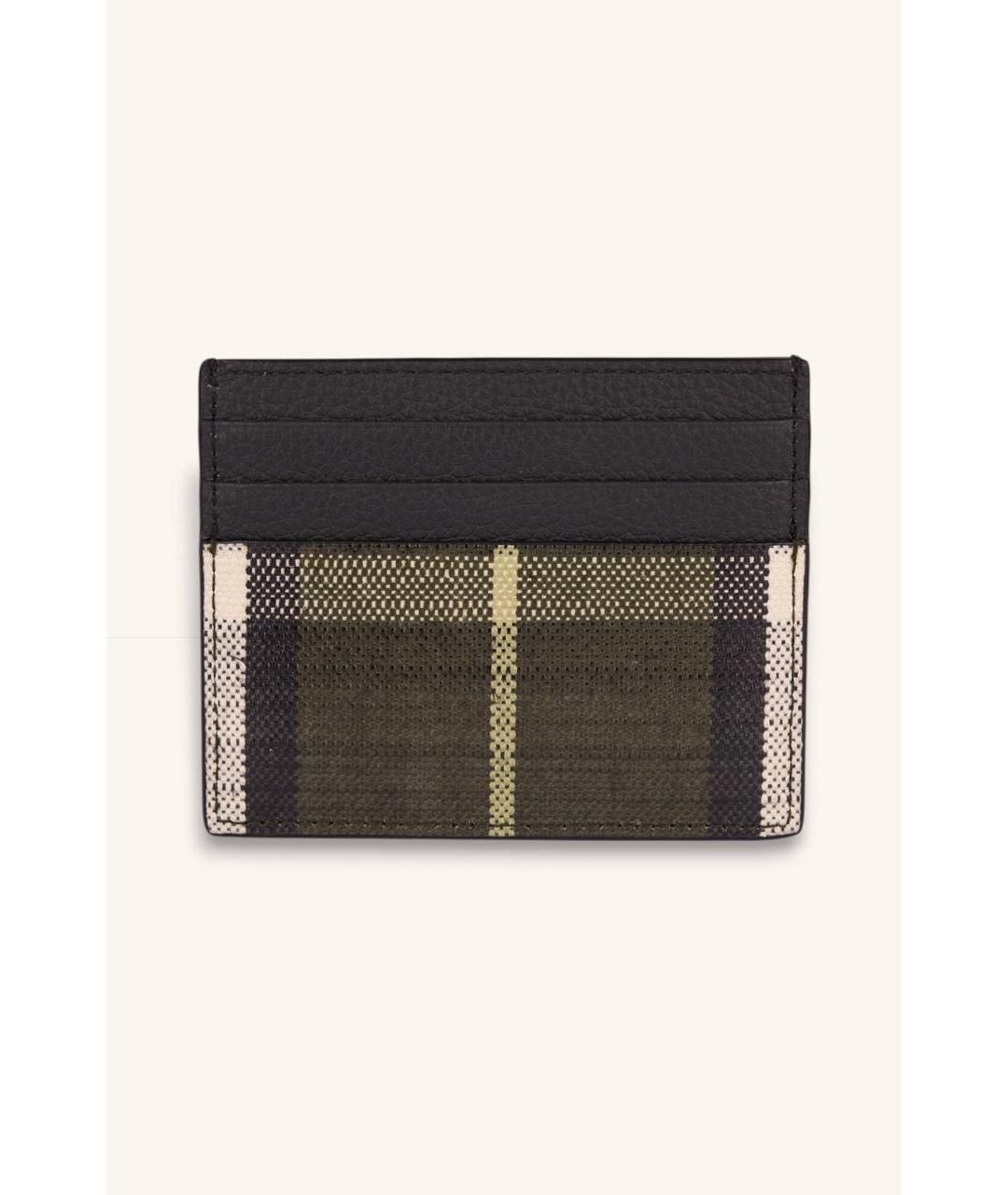 BURBERRY Хаки кожаный кардхолдер, фото 2