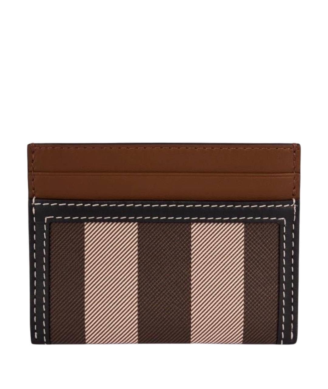 BURBERRY Коричневый кожаный кардхолдер, фото 1