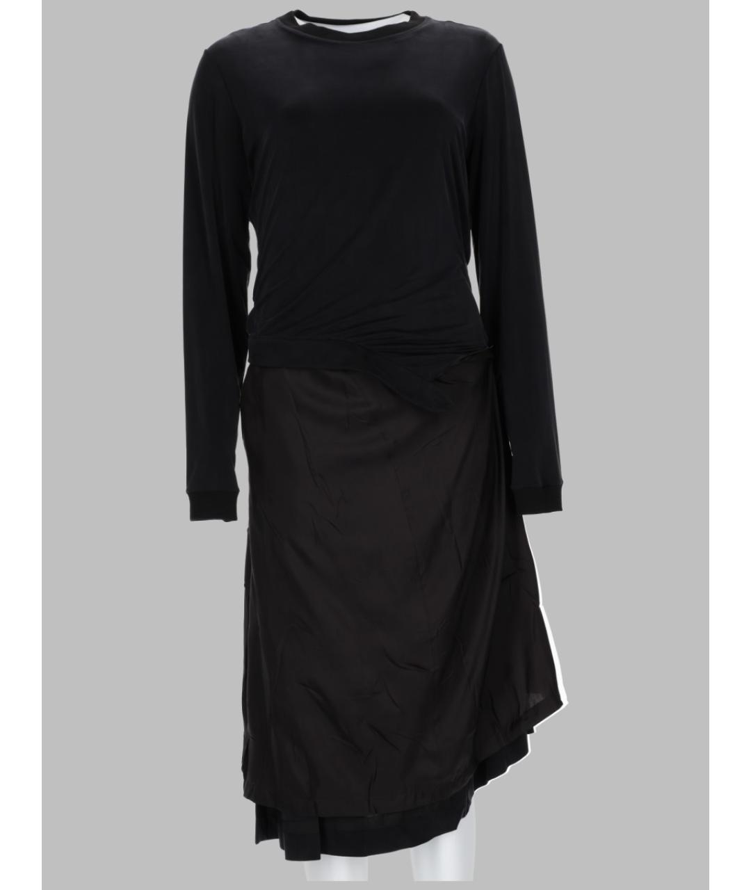 MAISON MARGIELA Черное вискозное повседневное платье, фото 3